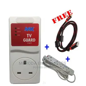Power King 4 Way Socket Extension + TV Guard + FREE 1.5M HDM