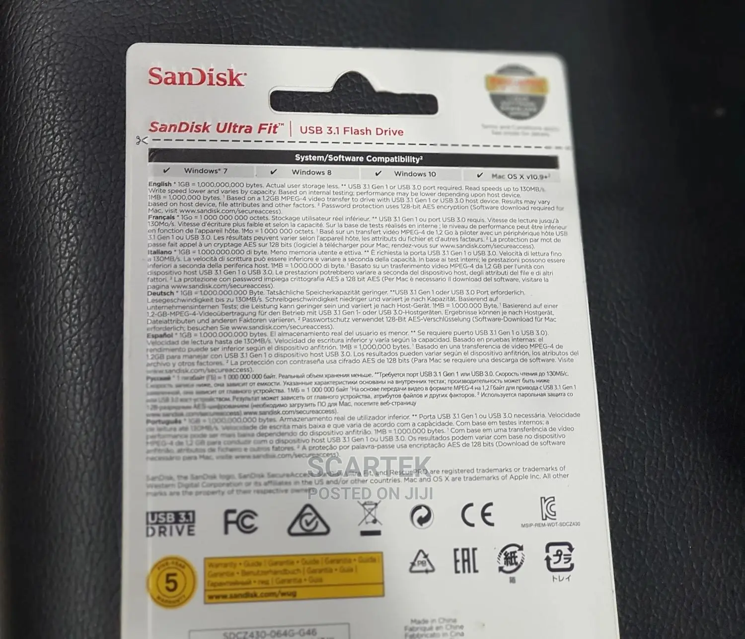 Sandisk 64GB Ultra Fit3.1 Flash Drive