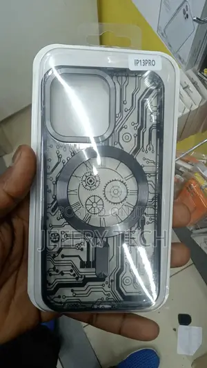 Mechanical Gear Gold Plated Magnetic Case iPhone 13 Pro