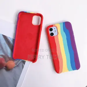Art Rainbow Silicone Phone Case for iPhone XR