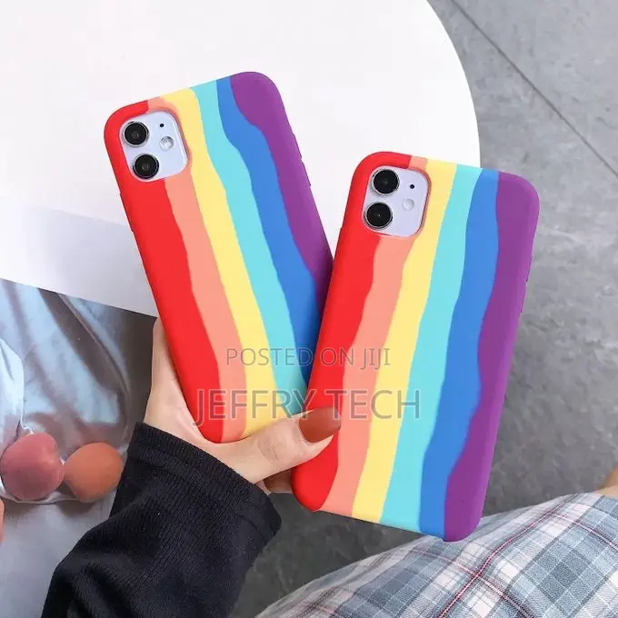 Art Rainbow Silicone Phone Case for iPhone XR