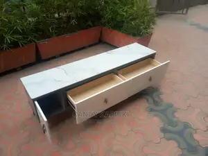 Elegant Marble Top Tv Stand