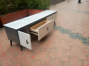 Marble Top Tv Stand With Spacious Drawers