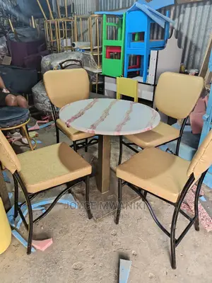 Restaurant Set With Gold Chairs