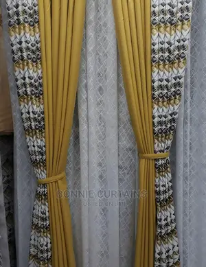 Yellow Curtains With Plain White Sheers