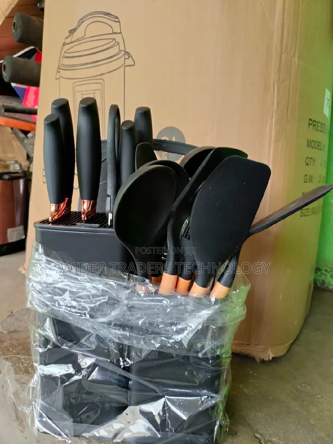 19pcs Silicon Spoon Black