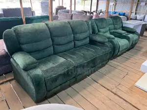 Green 5 Seater Sub-Recliner Sofa