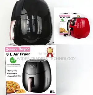 Dessini Regina Air Fryer 8L 1200W. The Timer Lasts Up To