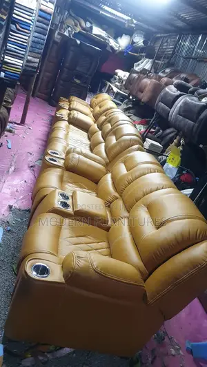 Leather 7 Seater Recliner Like Sofa