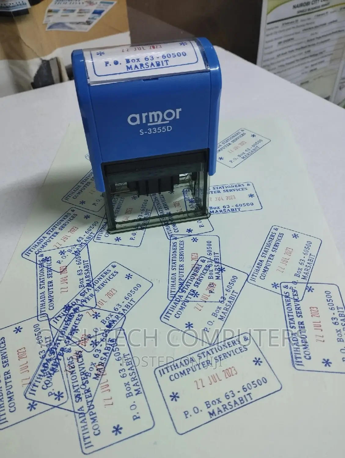 `~` Self Inking Stamp, Square, Oval Circle