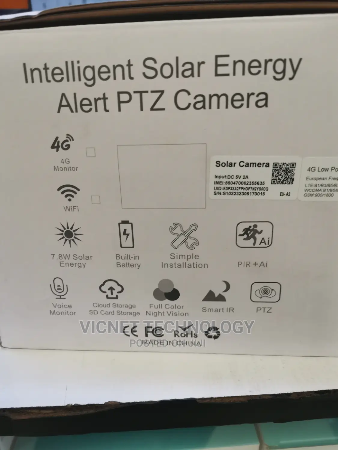 4g Simcard Solar Energy PTZ Camera