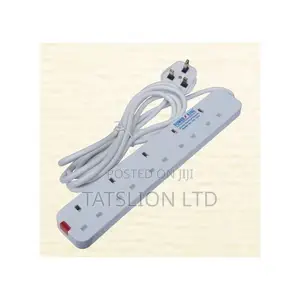 Power King Extension Cable - 5 Way - White.