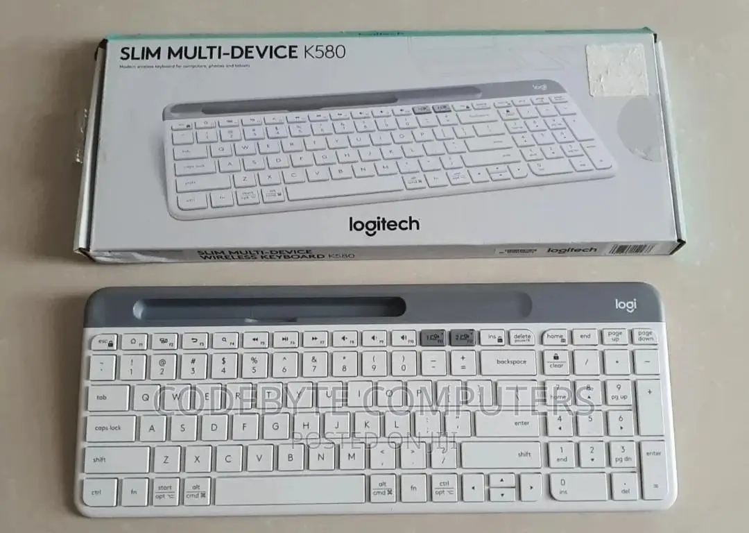 Logitech Slim Multi-Device Wireless Keyboard - Off-Whit
