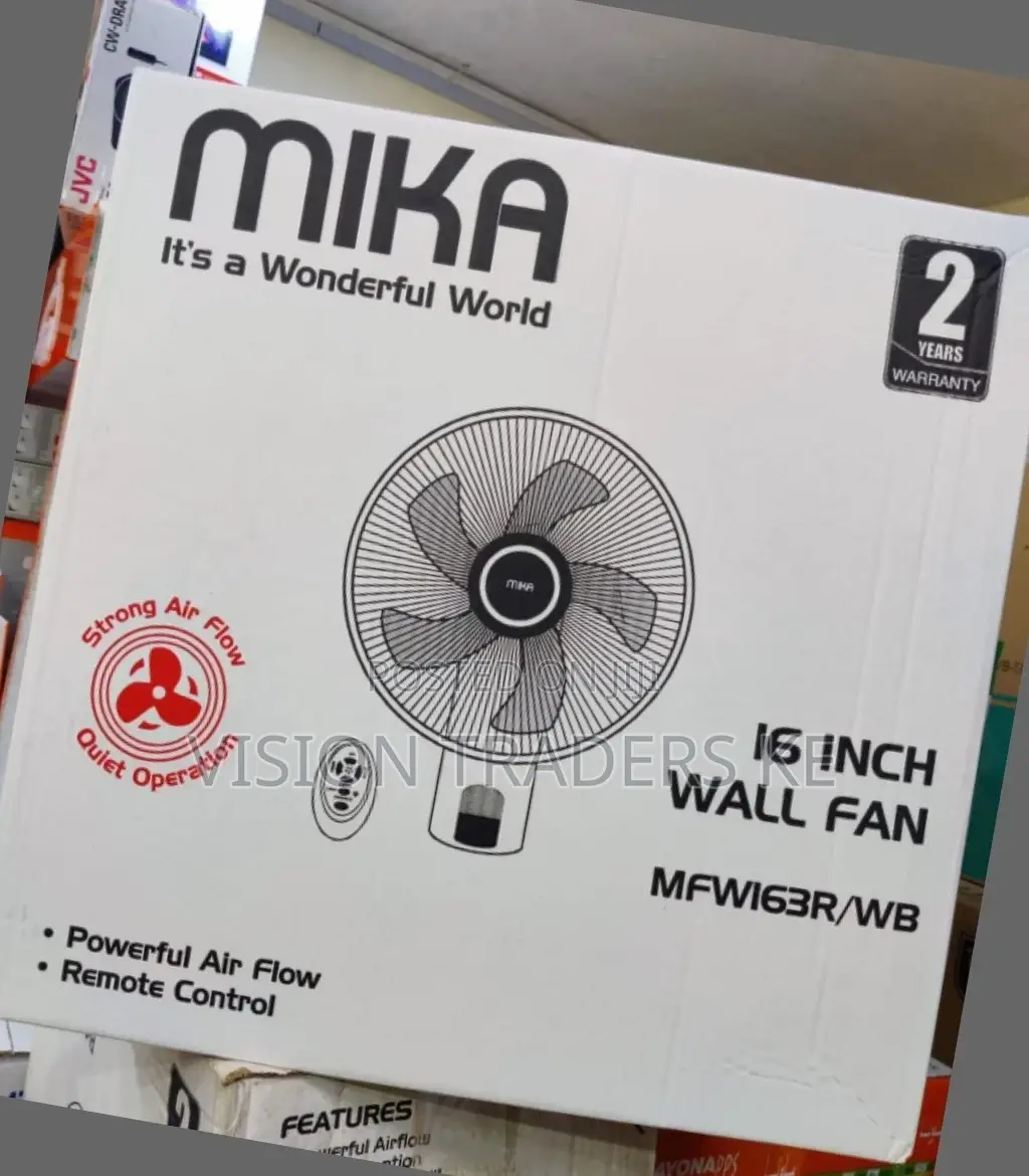 Mika 16 Inches Wall Fan With Remote Control.