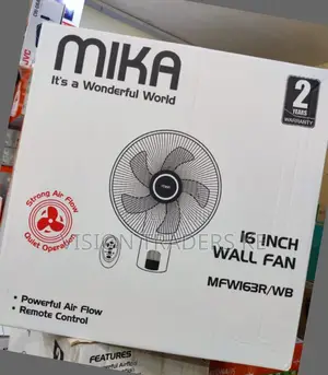 Mika 16 Inches Wall Fan With Remote Control.