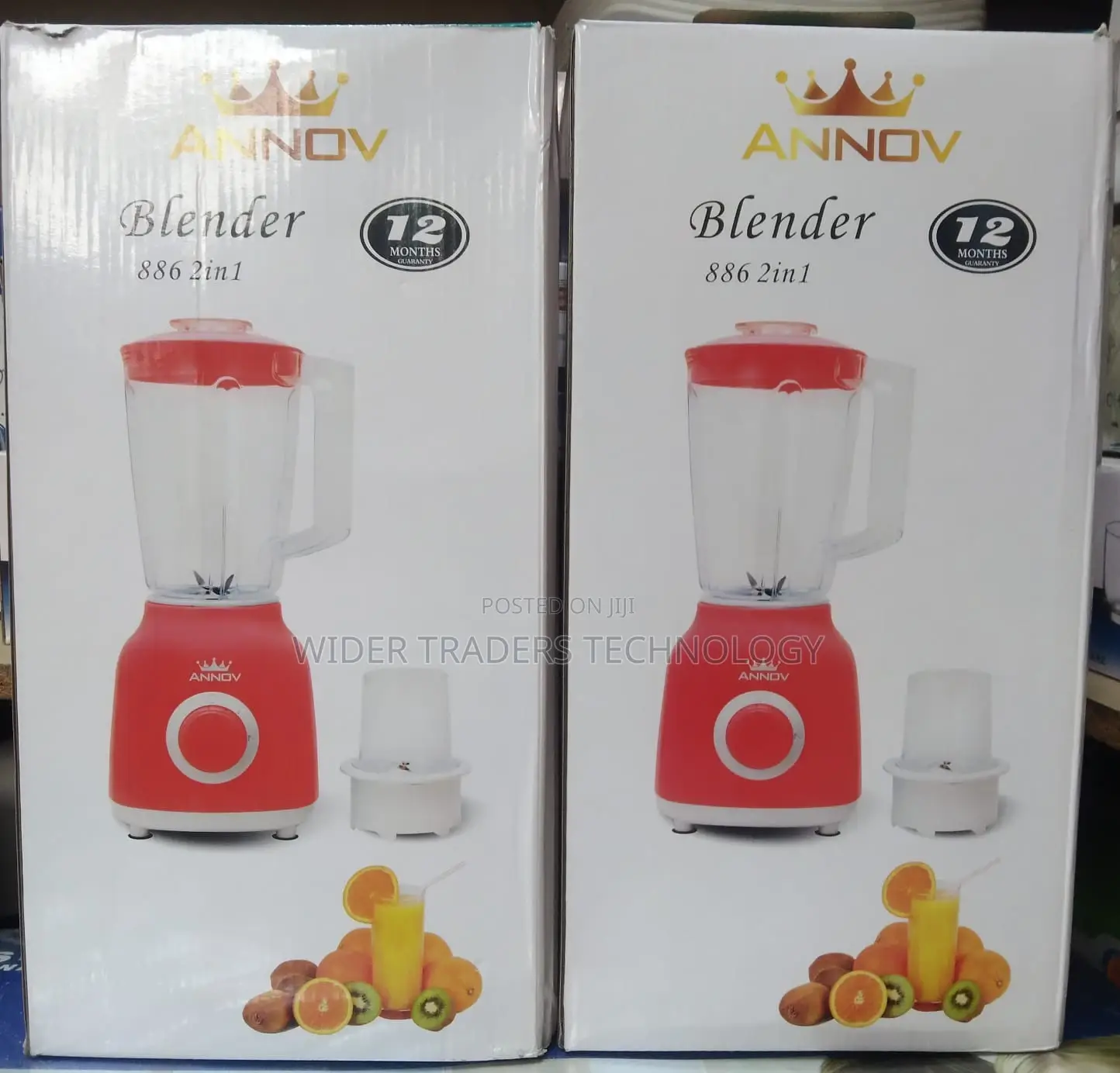 ANNOV Blender Grinder - 1.6L, 350W + 1spoon 1fork Blue
