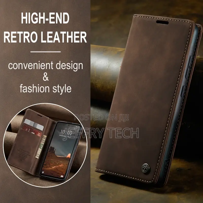 Horizontal Flip Leather Case for Xiaomi Redmi 12C Coffee