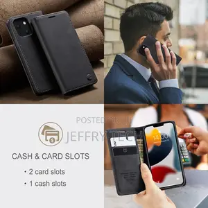 Horizontal Flip Leather Case for iPhone 13 Mini 5.4" Black