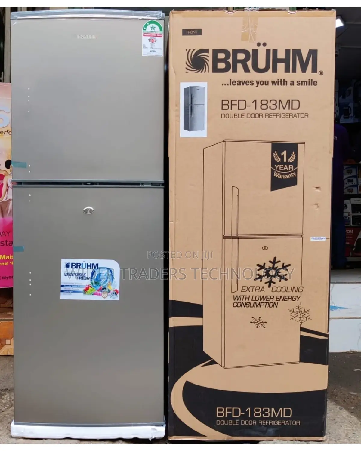 *Bruhm 196 Litres Double Door Fridge