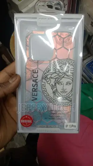 Versace Black White iPhone 13 Pro Back Cover