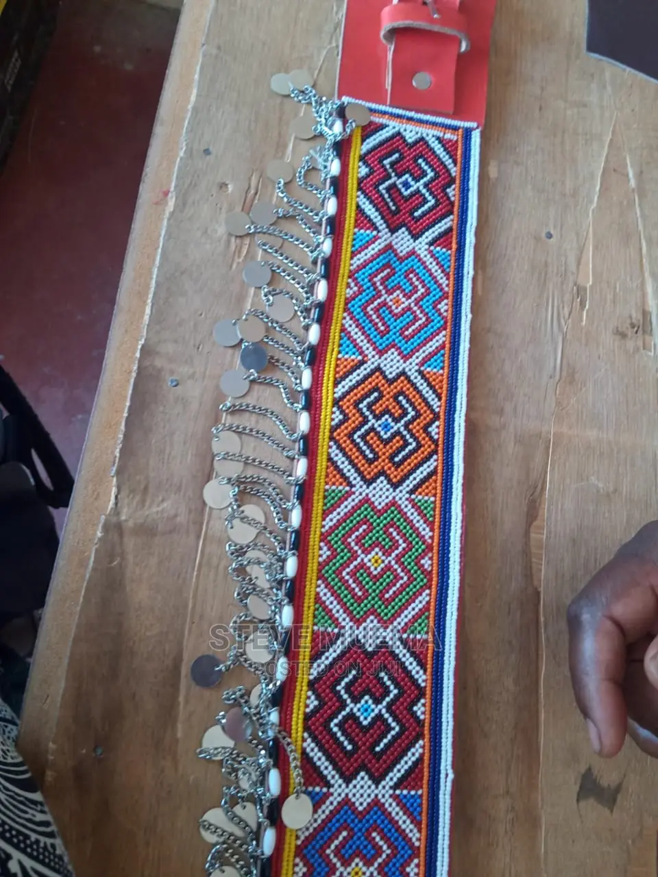 Ladies Beaded Leather Belts.