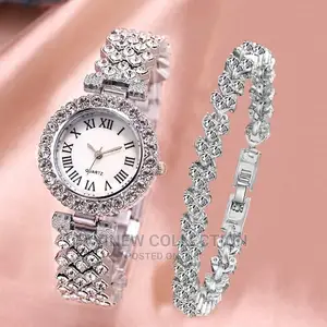 2pc Ladies Watch With Bracelet