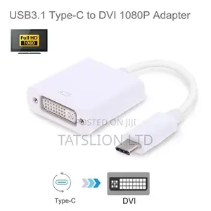 Type-C Male to DVI Female Video Converter 1080P Adapter Cabl