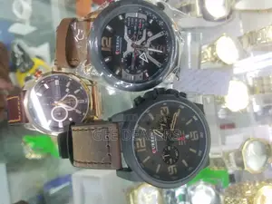 Curren Wrist Watches With Leather Bands