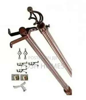 Brown Extendable Curtain Rods