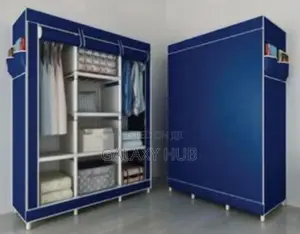 3 Columns Portable Wooden Wardrobe