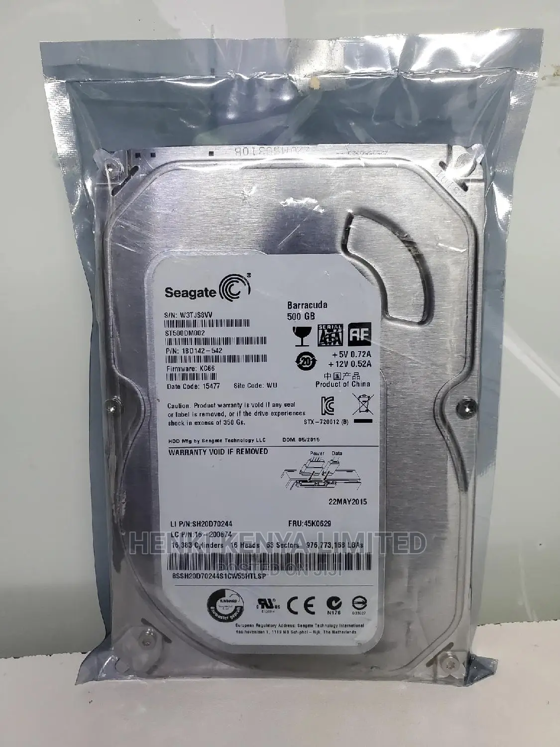 Seagate 500GB Internal Hard Drive for CCTV and Desktop