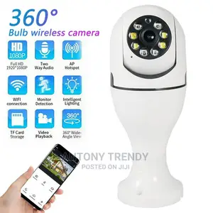 1080p 360° Panoramic Camera Light Bulb Wifi Ptz