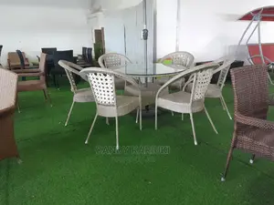 Full Garden Set (6 Chairs, Table Plus Umbrella)