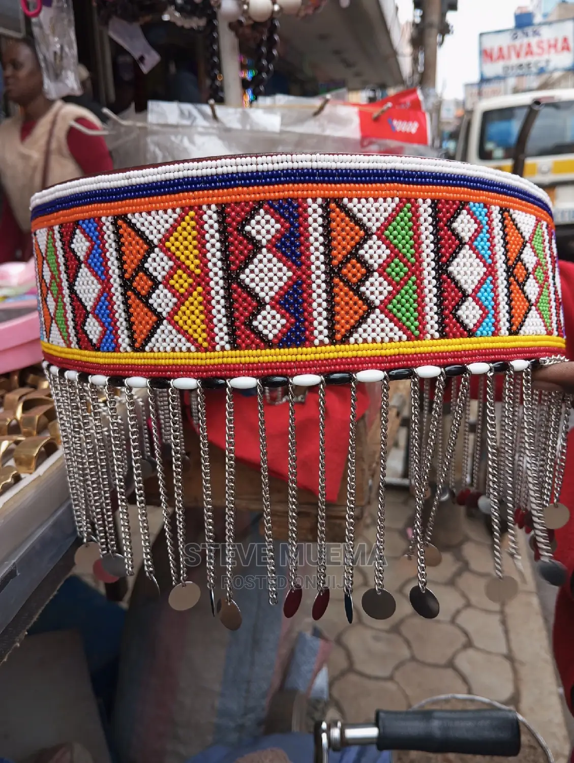Ladies Beaded Leather Belts.