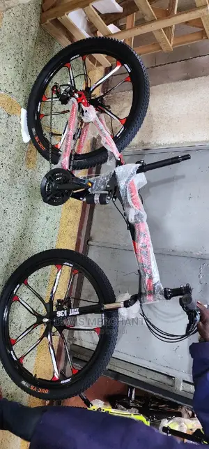 Sports Bike Colour Red With Foldable Frame, Front Shocksetc