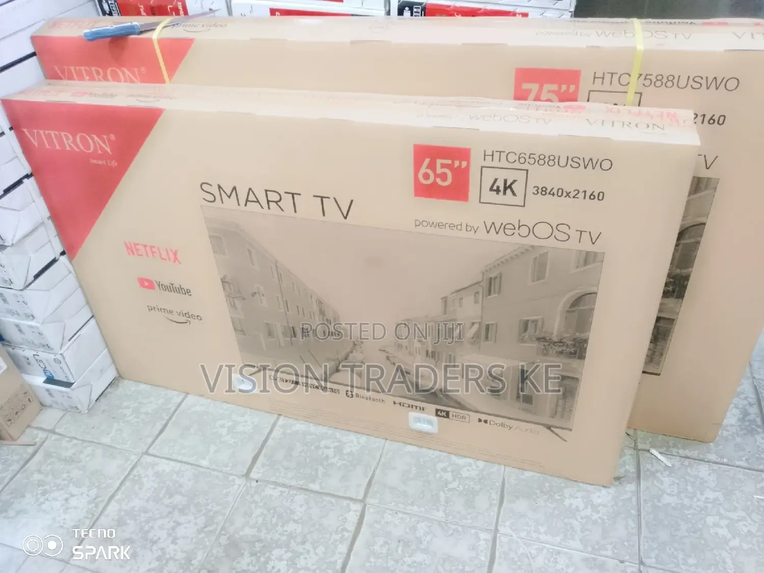 Vitron 65" Smart Android Webostv Frameless ✓