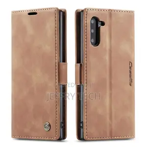 Samsung Galaxy Note 10 Brown Elegent Leather Wallet Flip B
