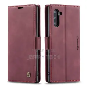 Red Wallet Case for Samsung Galaxy Note 10 Leather Stand Cov