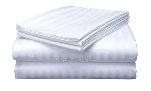 White Stripped Cotton Bedsheets