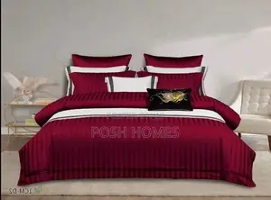 Cotton Stripped Duvet Cover Set