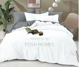 Plain Double Sided Cotton Duvet Cover Set