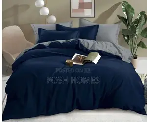 Plain Double Sided Cotton Duvet Cover Set