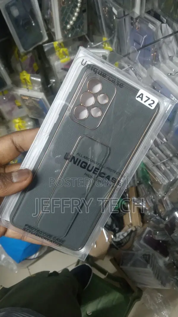 Samsung Galaxy A72 4G Leather Phone Case Wrist Strap