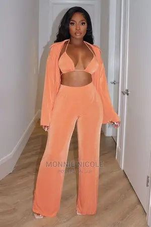 Peach 3-Piece Set/ Stylish Beach Wear