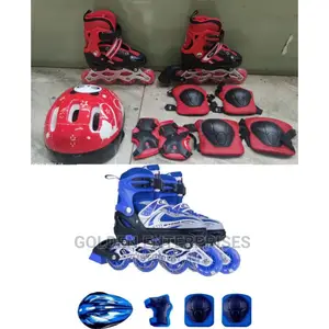 Skating Shoes With Guards and Helmet