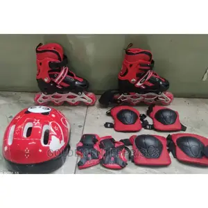 Skating Shoes With Guards and Helmet
