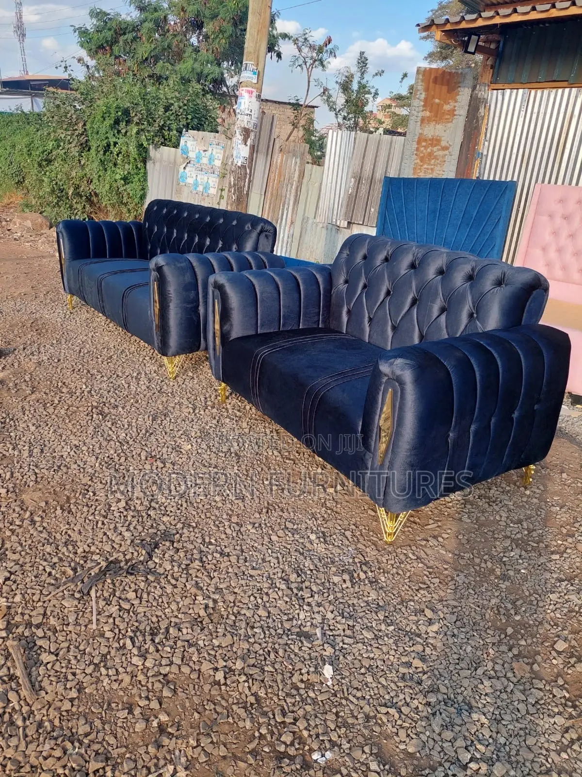 Black 5 Seater Sofa