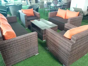 Spacious 7 Seater Outdoor Sofa Plus a Table