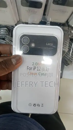2mm Transparent Silicone Case With Camera Cover for iPhone12