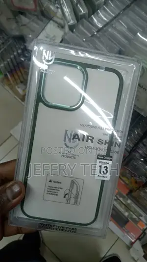 iPhone 12 Pro Max - Clear Silicone Case With Dark Green Edg